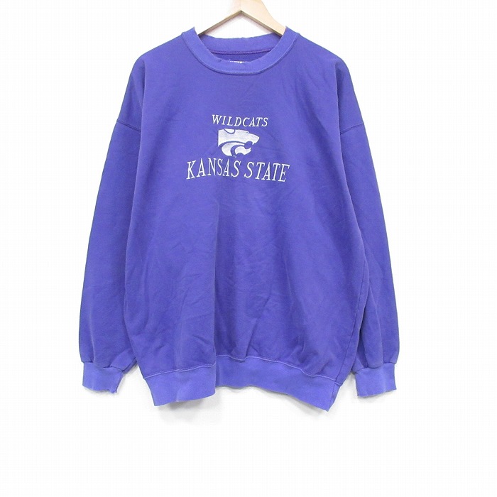 90s 長袖スウェット ワイルドキャッツ 青紫 XL | 古着