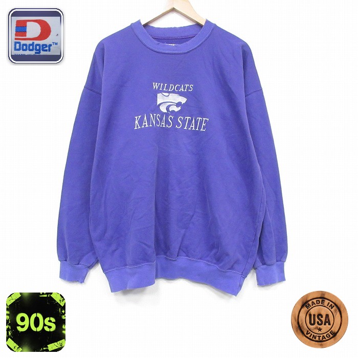 90s 長袖スウェット ワイルドキャッツ 青紫 XL | 古着