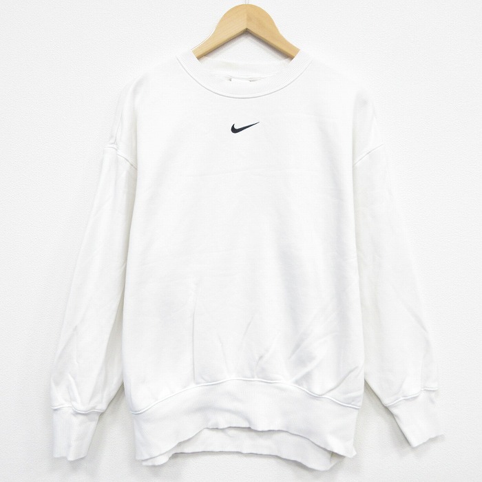 【20%OFF】XL★古着 ナイキ NIKE 長袖 スウェット メンズ ワンポイントロゴ センタースウォッシュ 大きいサイズ クルーネック 白【spe】 25nov15