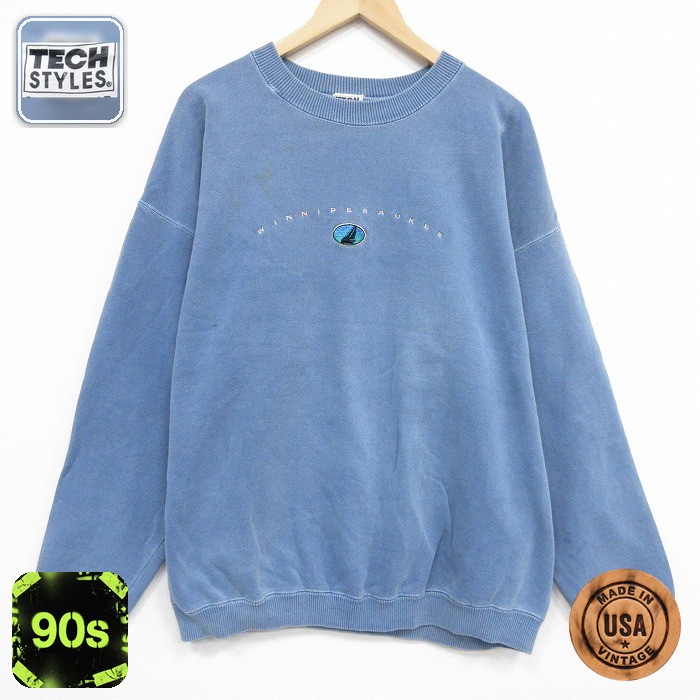【50%OFF】ヨット刺繍スウェット ネイビー XL | 古着