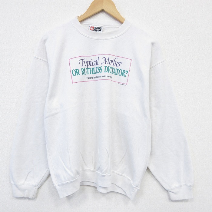 90s 長袖スウェット Typical ホワイト L | 古着