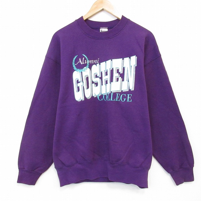 フルーツオブザルーム 90s 長袖スウェット GOSHEN パープル XL | 古着