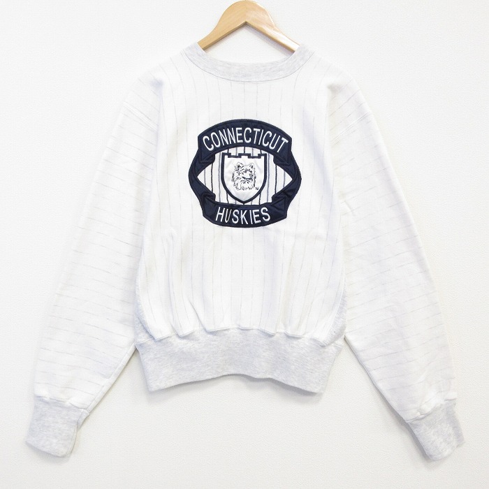 コネチカットハスキーズ 90s 長袖スウェット 刺繍 ホワイト XL | 古着