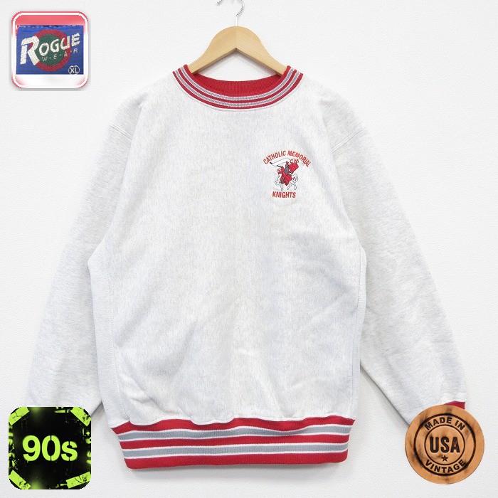 【50%OFF】90s 長袖スウェット 騎士 グレー XL | 古着