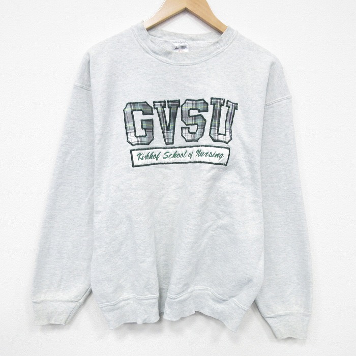 フルーツオブザルーム 90s 長袖スウェット GVSU グレー L | 古着