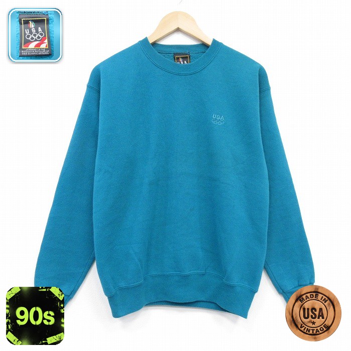 【50%OFF】JCペニー 90s 長袖スウェット USAオリンピック グリーン M | 古着