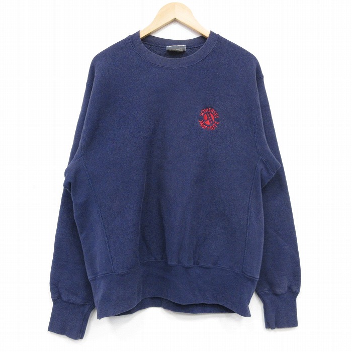 【20%OFF】XL★古着 リー Lee 長袖 スウェット メンズ 90年代 90s マリオット クルーネック USA製 紺 25nov19