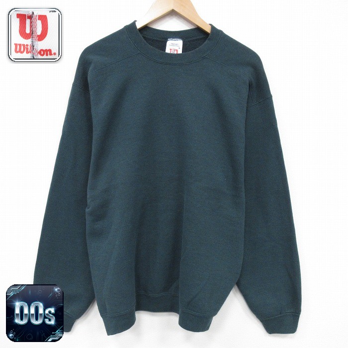 【50%OFF】ウィルソン 00s 長袖スウェット グリーン XL | 古着