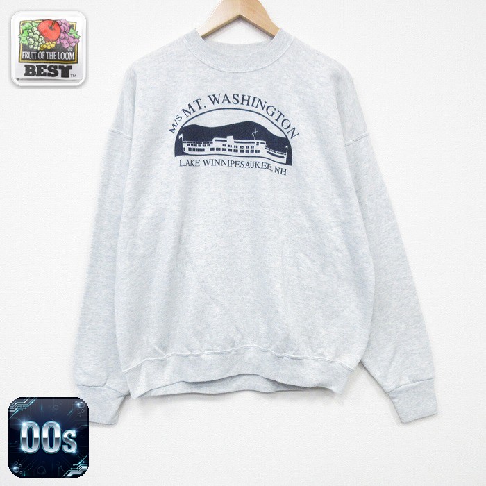 【50%OFF】フルーツオブザルーム 00s 長袖スウェット 船 グレー XL | 古着