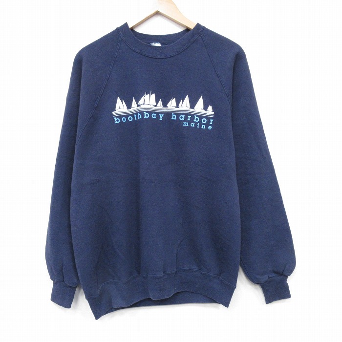 ラッセル 80s 長袖スウェット ヨット ネイビー M | 古着