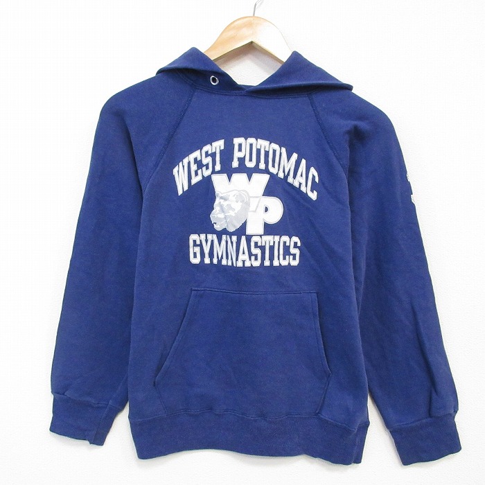 S★古着 チャンピオン champion 長袖 スウェット パーカー メンズ 80年代 80s WEST ラグラン クルーネック USA製 紺 25nov20