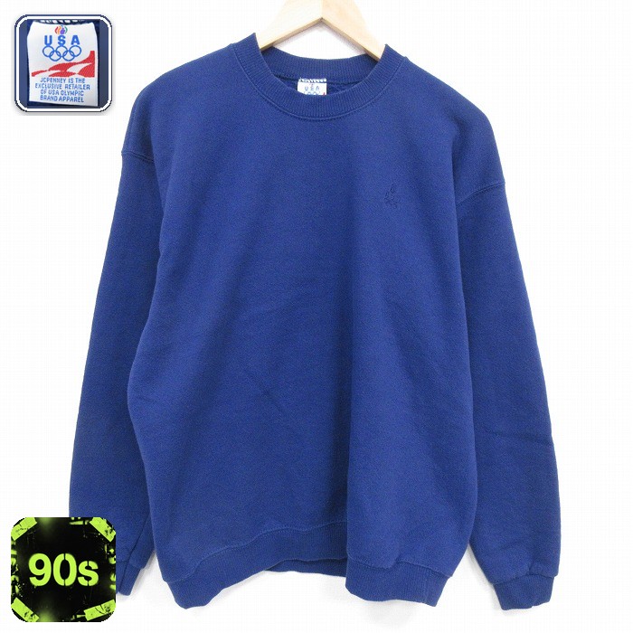 【50%OFF】JCペニー 90s 長袖スウェット USAオリンピック ネイビー L | 古着