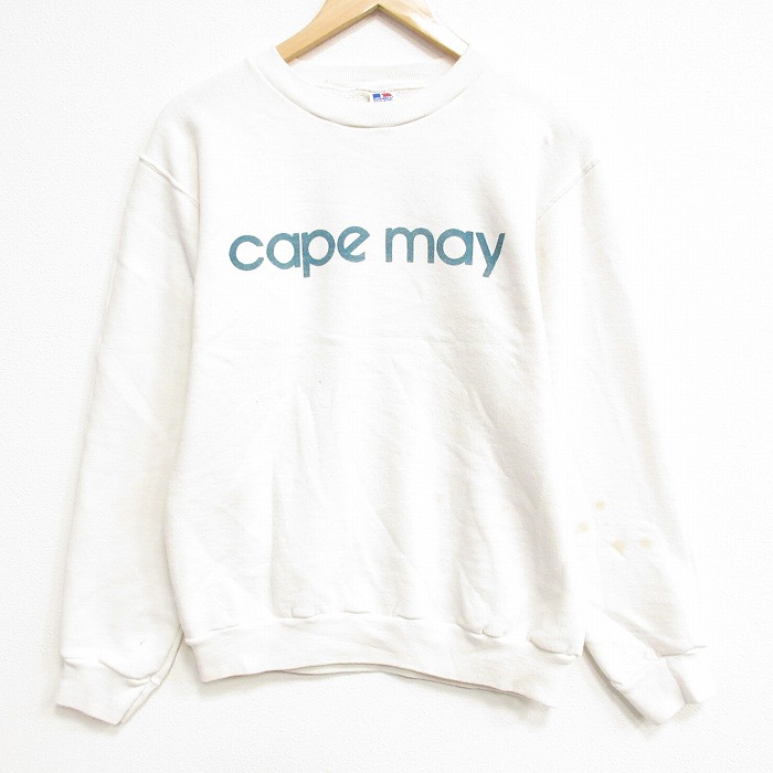 ラッセル 80s 長袖スウェット cape ホワイト S | 古着