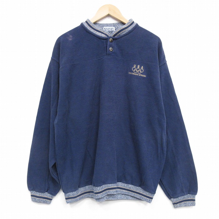 USAオリンピック 90s 長袖スウェット USAオリンピック ネイビー XL | 古着
