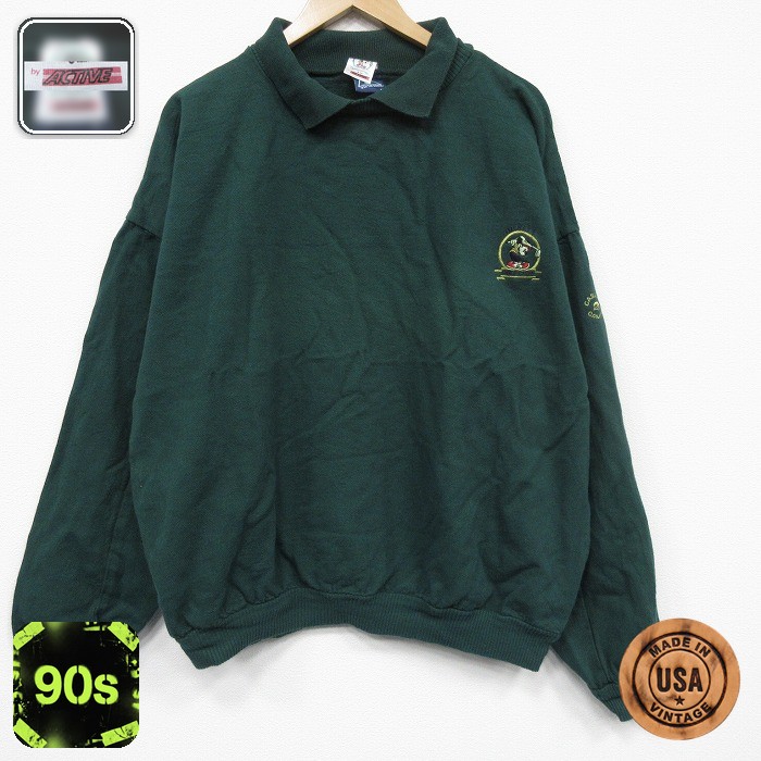 【50%OFF】WEK 90s 長袖スウェット ディズニーミッキー グリーン XL | 古着