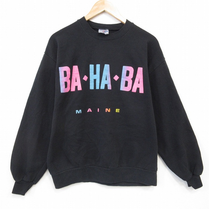 ジャージーズ 90s 長袖スウェット BAHABA ブラック M | 古着