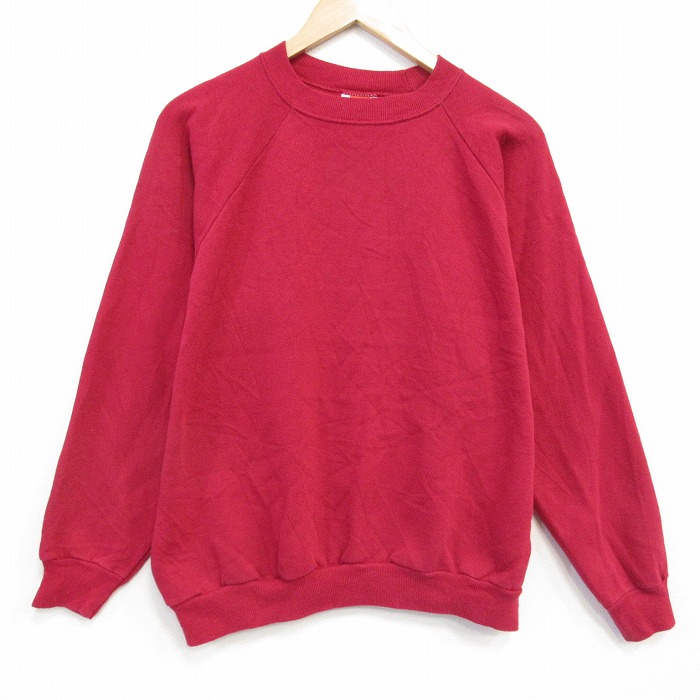 ヘインズ 90s 長袖スウェット ラグラン レッド L | 古着