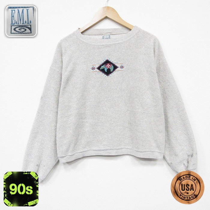 【50%OFF】90s 長袖スウェット 霜降り グレー XL | 古着