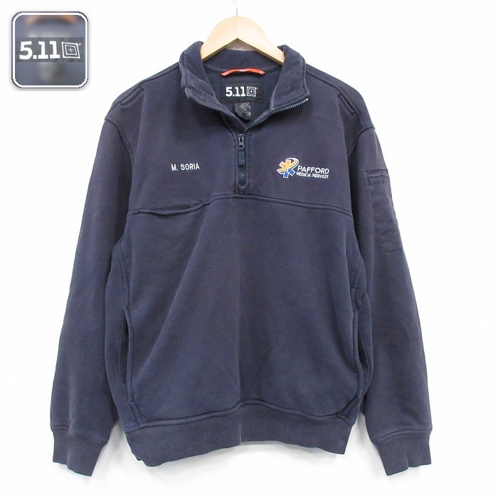 【50%OFF】5.11タクティカル 長袖ハーフジップスウェット ネイビー XL | 古着