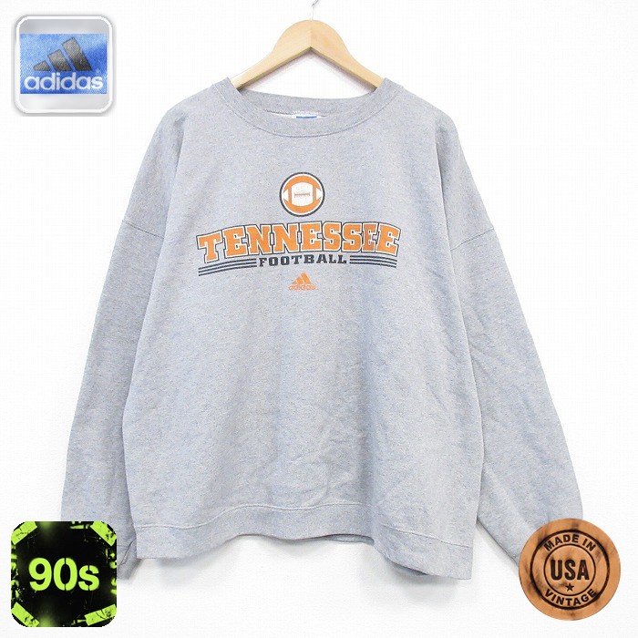 【50%OFF】アディダス 90s 長袖スウェット テネシー グレー XL | 古着