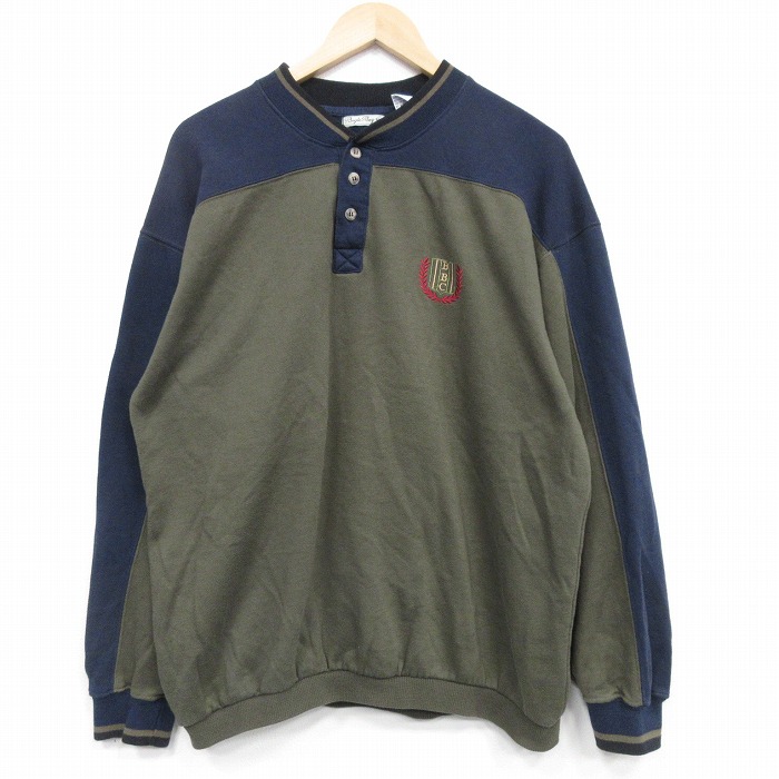 ビューグルボーイ 90s 長袖スウェット ワンポイント グリーン L | 古着