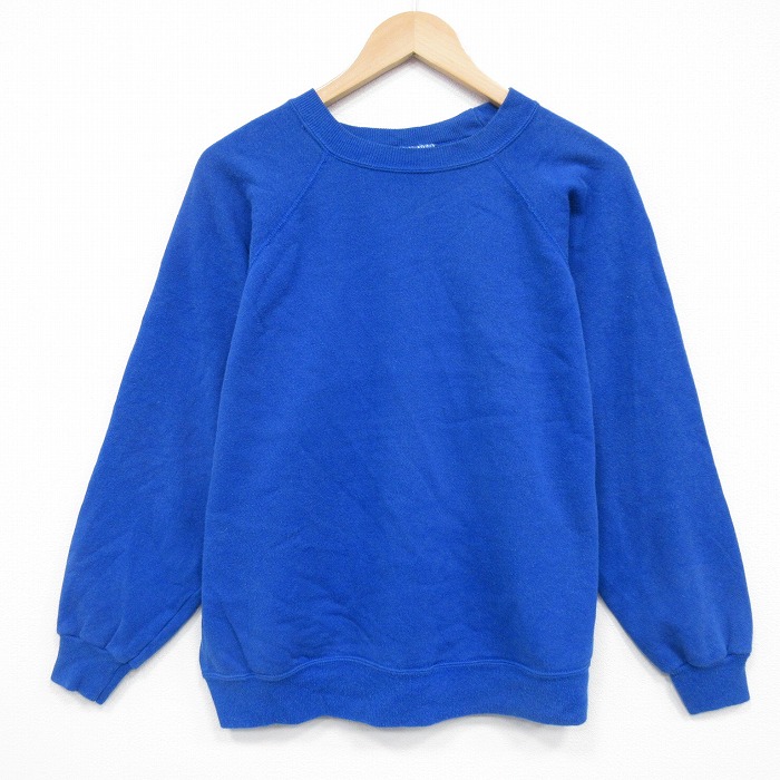 ヘインズ 90s 長袖スウェット ラグラン ブルー L | 古着