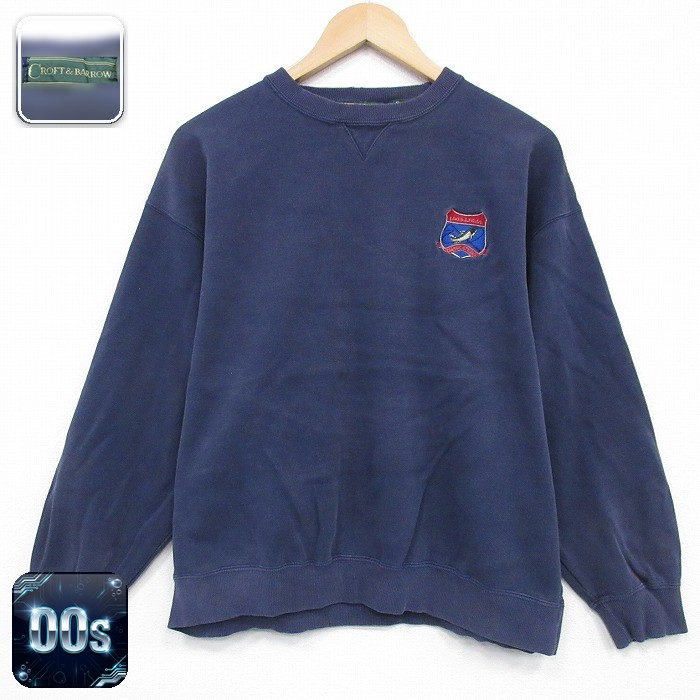 【50%OFF】00s 長袖スウェット 魚 ネイビー XL | 古着