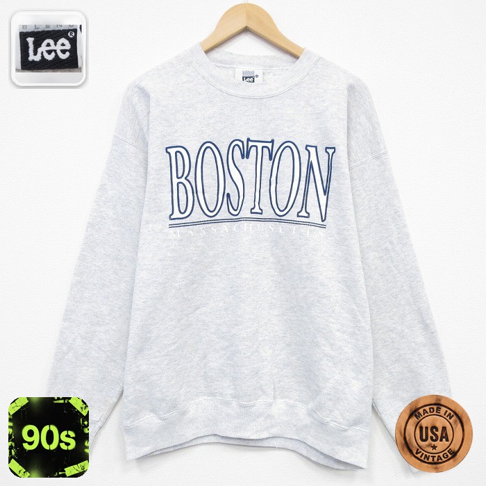 【50%OFF】リー 90s 長袖スウェット ボストン グレー XL | 古着
