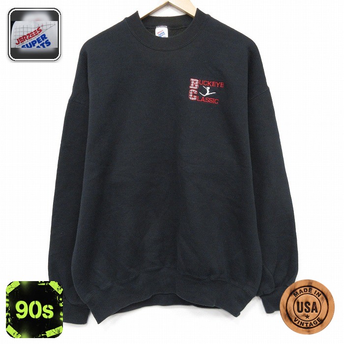 ジャージーズ 90s 長袖スウェット 新体操 ブラック L | 古着