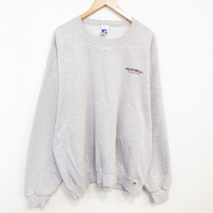 ラッセル 00s 長袖スウェット ワンポイントロゴ グレー XL | 古着