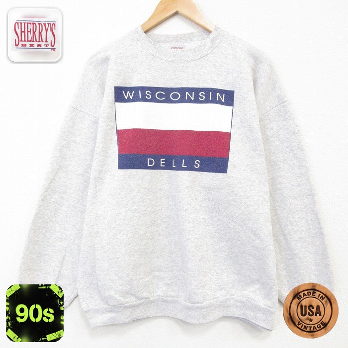 【50%OFF】90s 長袖スウェット ウィスコンシン グレー XL | 古着