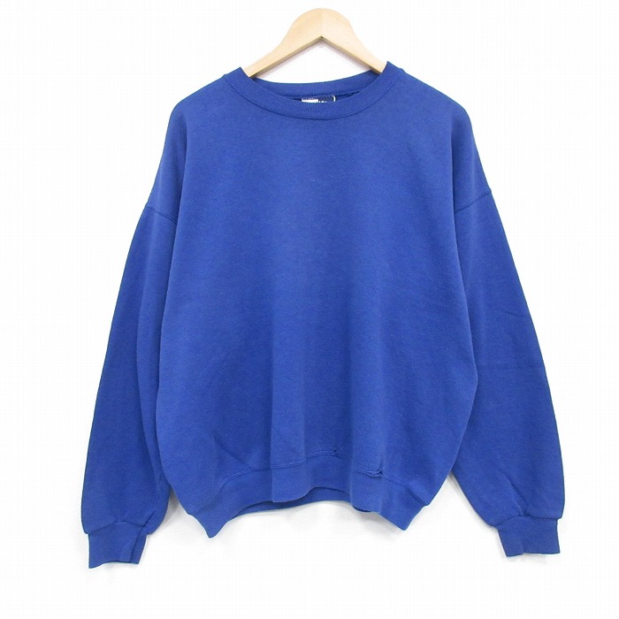 90s 長袖スウェット ブルー XL | 古着