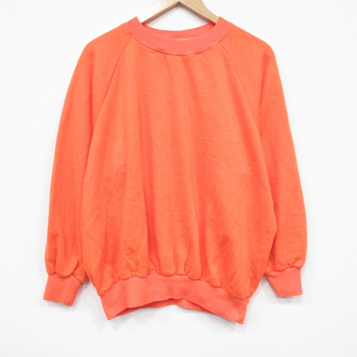 80s 長袖スウェット オレンジ XL | 古着