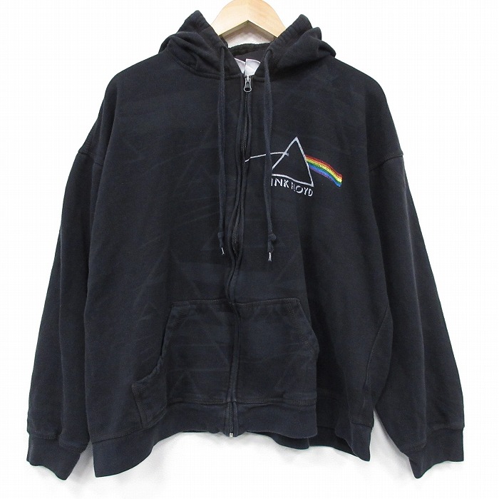 ピンクフロイド 00s フルジップスウェット ブラック XL | 古着