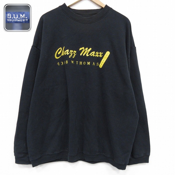 【50%OFF】長袖スウェット Chazz ブラック XL | 古着