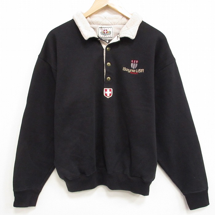 90s 長袖スウェット Boyne ブラック L | 古着