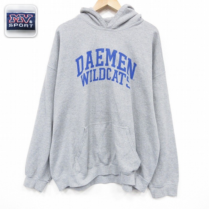 【50%OFF】MVスポーツ 長袖パーカー ワイルドキャッツ グレー XL | 古着