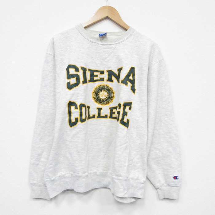 チャンピオン 90s 長袖スウェット SIENA カレッジ グレー XL | 古着