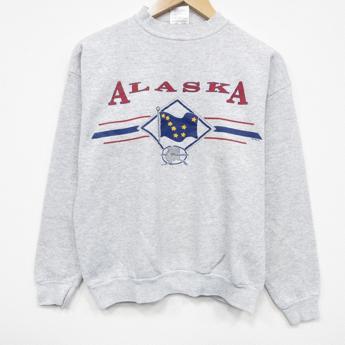 90s 長袖スウェット アラスカ グレー M | 古着