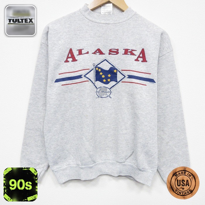 【50%OFF】90s 長袖スウェット アラスカ グレー M | 古着