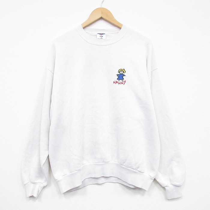 ジャージーズ 90s 長袖スウェット NANNY ホワイト XL | 古着