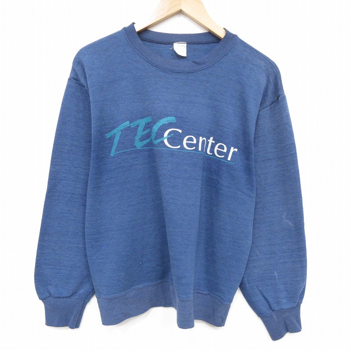80s 長袖スウェット TEC ネイビー M | 古着