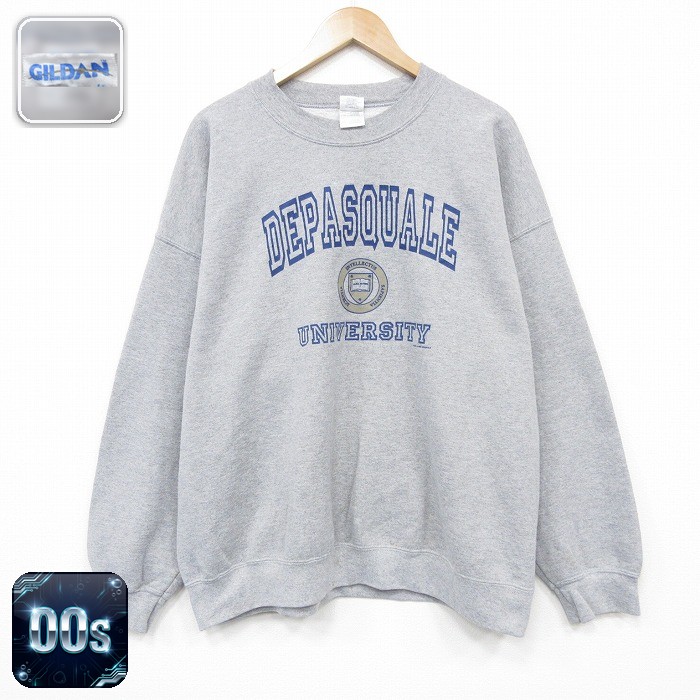 【50%OFF】00s 長袖スウェット DEPASQUALE グレー XL | 古着