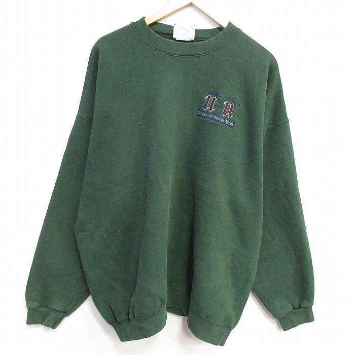 リー 90s 長袖スウェット uofu グリーン XL | 古着
