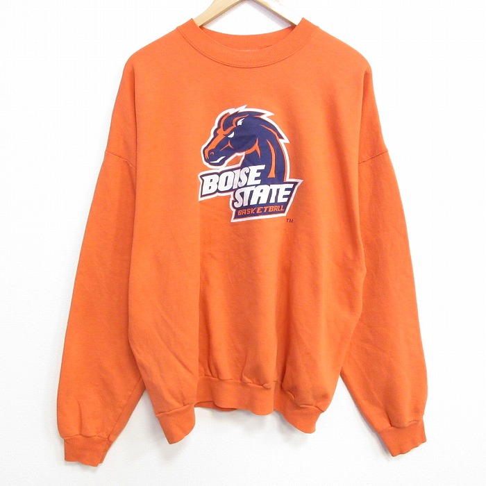 ヘインズ 00s 長袖スウェット 鳥 オレンジ XL | 古着