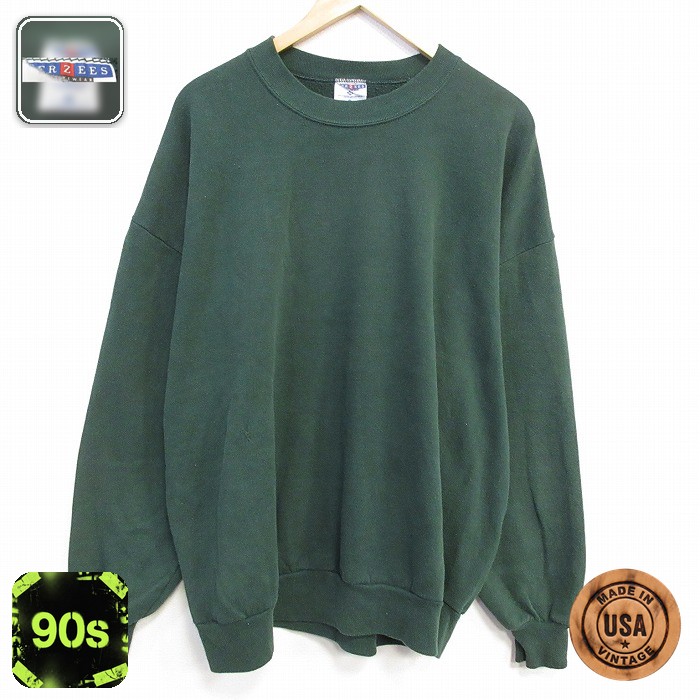 【50%OFF】ジャージーズ 90s 長袖スウェット グリーン XL | 古着