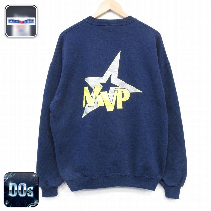 【50%OFF】ジャージーズ 00s 長袖スウェット MVP ネイビー XL | 古着