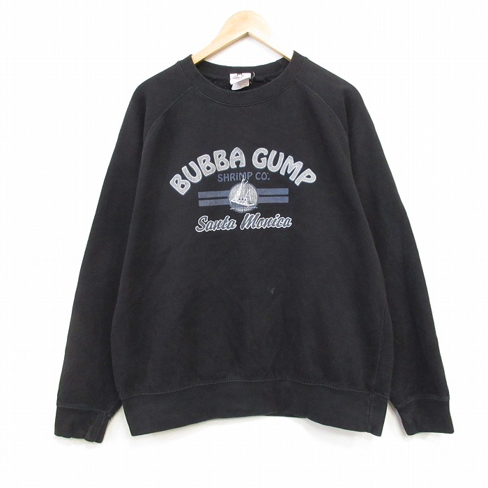 00s ラグランスウェット BUBBA ブラック XL | 古着
