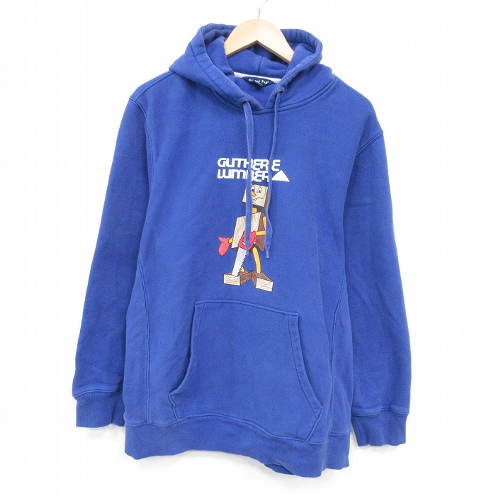 XL★古着 長袖 スウェット パーカー メンズ GUTHERIE 青 25dec19