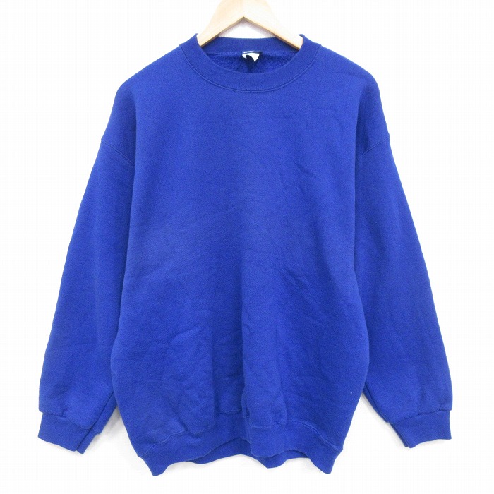 90s 長袖スウェット ブルー L | 古着